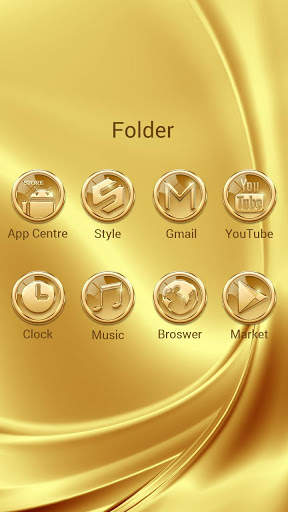Luxurious Gold Go Launcher Theme скриншот 4