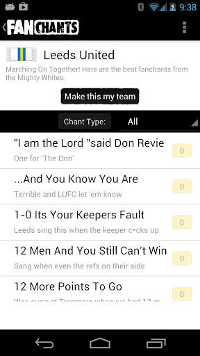 FanChants Free Football Songs screenshot 4