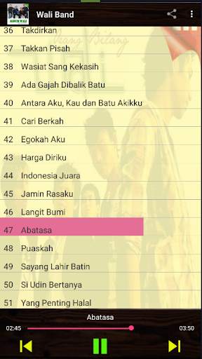 50  Lagu Populer Wali Band Offline screenshot 3