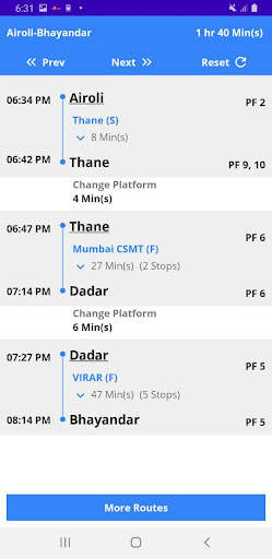 Mumbai Local Train App screenshot 2