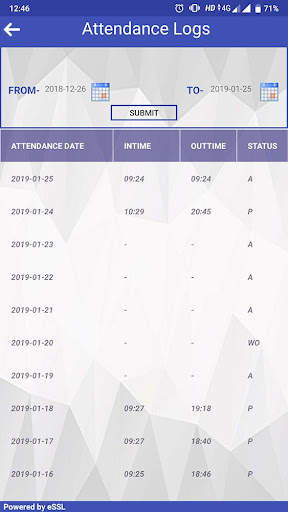 eSSL eTimeTrackLite Mobile App screenshot 6