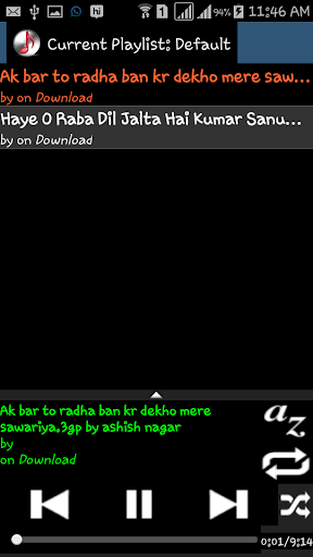 MP3 Player स्क्रीनशॉट 3