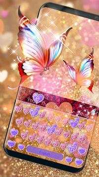 Glitter Sparkling Butterfly Keyboard screenshot 3