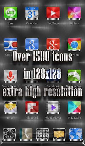 Next Launcher Theme Titanium screenshot 7