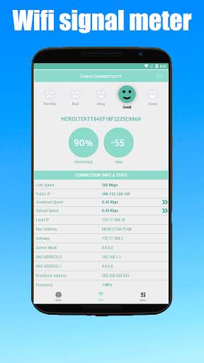 Wifi Signal Strength Meter & SuperWifi Speed Test screenshot 1