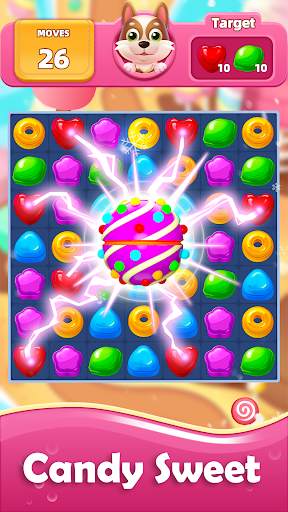 Candy Sweet Dog Puzzle Match 3 screenshot 1