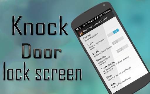 Wooden Knock Door Lock Screen screenshot 3