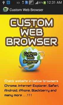 Custom Web Browser -User Agent screenshot 1