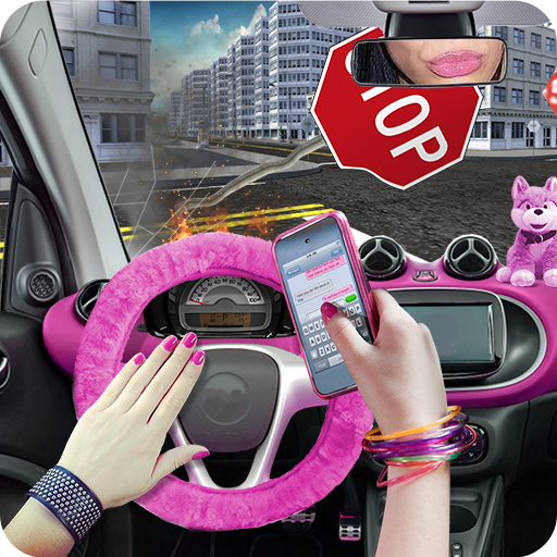 Driving Blonde in Car 3D in City Simulator icon