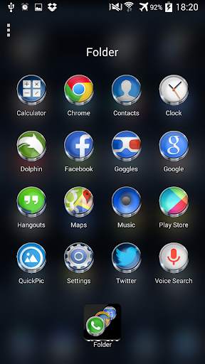 TSF Shell Launcher Theme Azure with icon pack screenshot 6