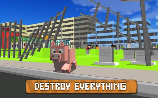 Blocky City Pig Simulator 3D screenshot 2