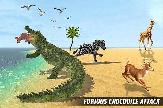 Crocodile Attack Sim: Wild Animal Family Games screenshot 1