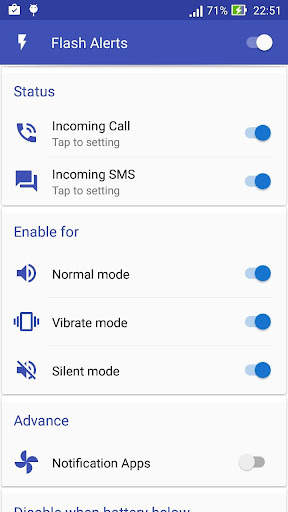 Flash Alerts on Call and SMS & screenshot 1