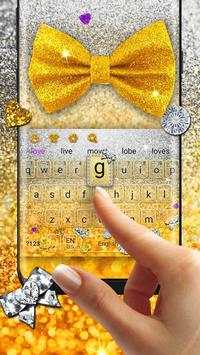 แป้นพิมพ์ 3D Glitter ทอง screenshot 1