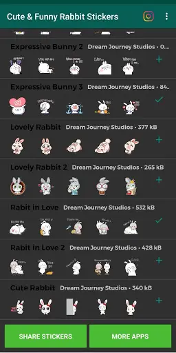 🐰 Best Cute & Funny Rabbit Sticker For Whatsaap screenshot 3