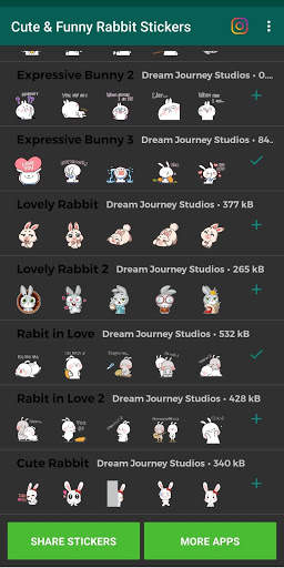 🐰 Best Cute & Funny Rabbit Sticker For Whatsaap स्क्रीनशॉट 3