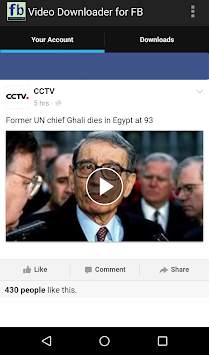 Video Downloader for FB screenshot 1