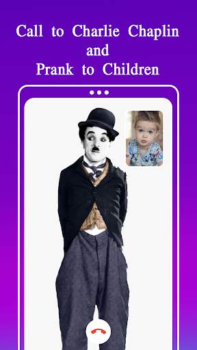 Charles Chaplin Funny Call & Fake call Video Prank screenshot 3