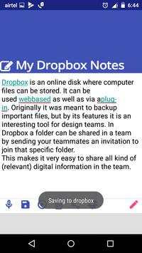Notes for Dropbox 5 تصوير الشاشة
