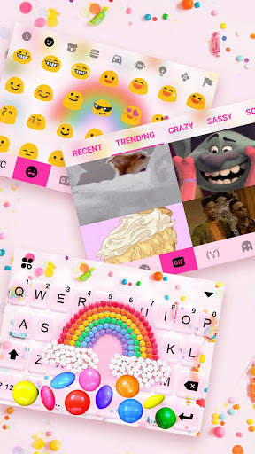 Color Candy Gravity Keyboard Background screenshot 4