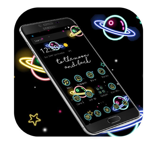 Neon Solar Planet Space Theme icon