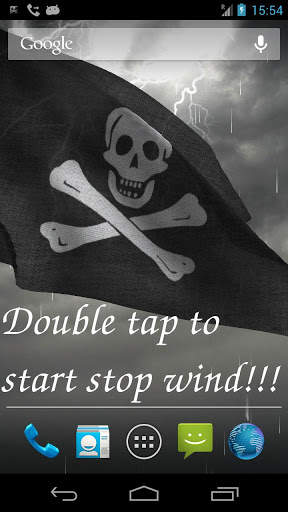 3D Pirate Flag Live Wallpaper screenshot 1
