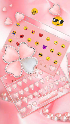 Pink Diamond Heart Keyboard screenshot 1