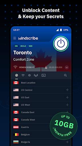 Windscribe VPN 1 تصوير الشاشة