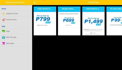 Piso Fare App for CebuPac screenshot 9