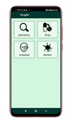 DrugRx (disease,diagnosis) screenshot 1