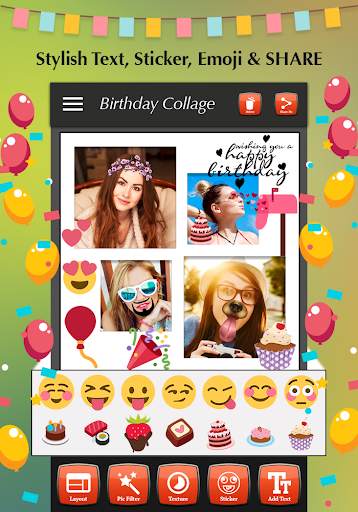 Happy Birthday Photo Collage 7 تصوير الشاشة