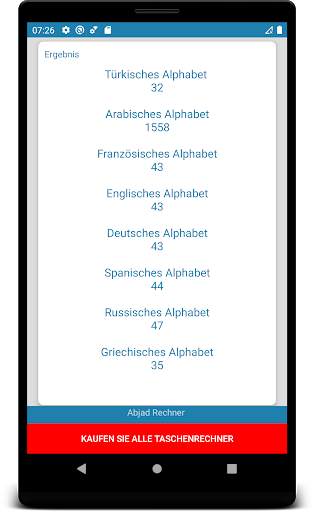 Abjad Rechner | Numerologie | Ebced screenshot 2
