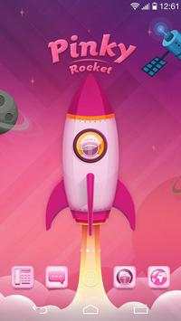 Pinky Rocket GO Launcher Theme screenshot 4