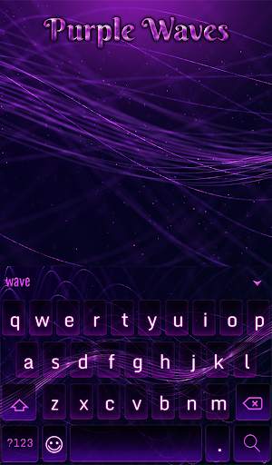 Purple Waves Animated Keyboard   Live Wallpaper screenshot 2