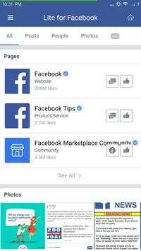 Lite for Facebook screenshot 3