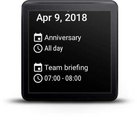 Agenda12h Watch Face - Free test version screenshot 6