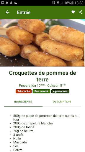 Recettes Pomme de Terre screenshot 6