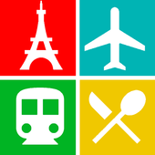 Paris Travel Guide, Attraction, Metro, Map, App icon