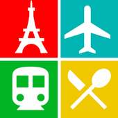 Paris Travel Guide, Attraction, Metro, Map, App icon