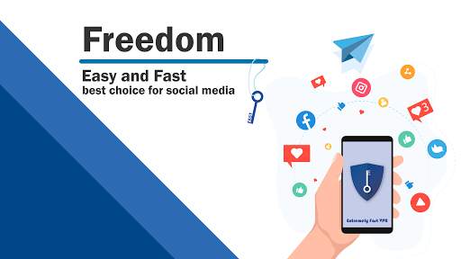 Blue VPN - Fast Free Secure unlimited VPN screenshot 1