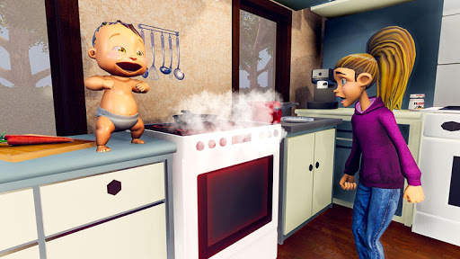 Virtual Baby Life Simulator - Baby Care Games 3D screenshot 1