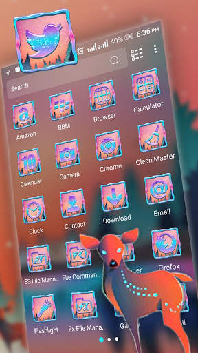 Deer Lake Painting Launcher Theme 2 تصوير الشاشة