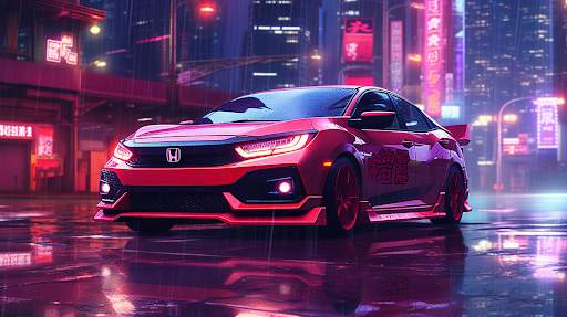Honda Civic Car Racing Games screenshot 2