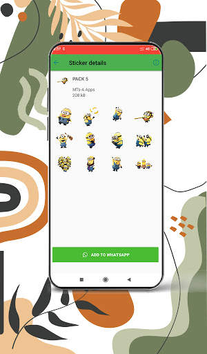 Cartoon minion chat sticker screenshot 3