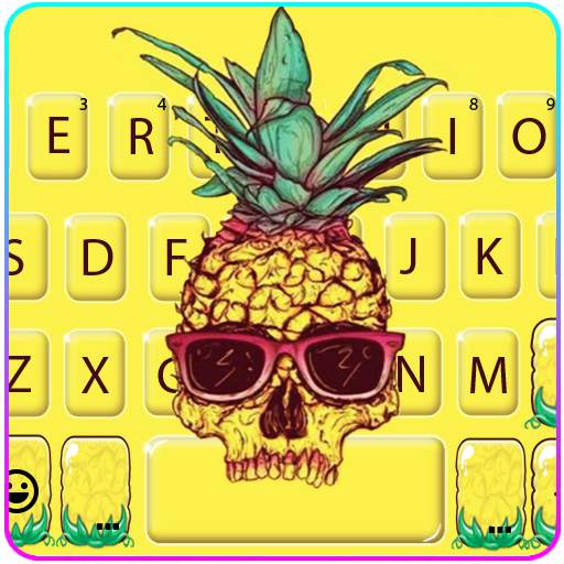 Cool Pineapple Skull Keyboard Theme 1.0