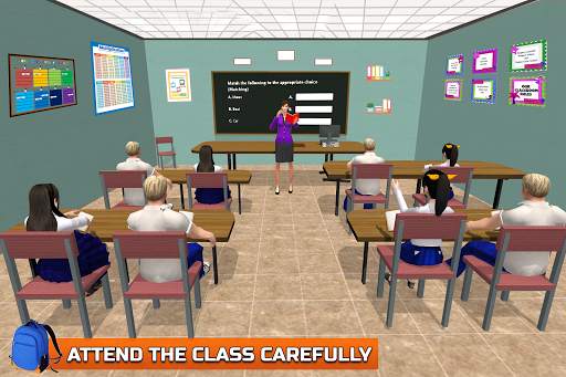 School Girl Life Simulator: High School Games screenshot 3