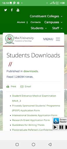 Moi University Student App screenshot 7