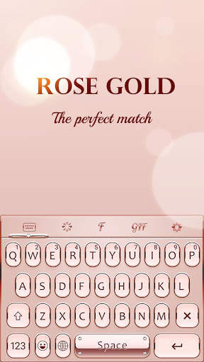 Rose Gold Keyboard Theme स्क्रीनशॉट 1