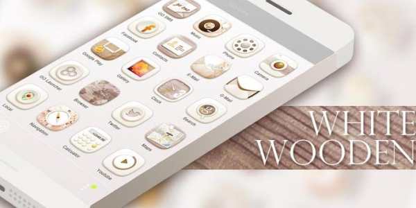 White Wooden GO Launcher Theme screenshot 6