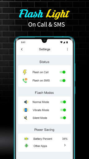 Flashlight on Call and SMS- Flash Alert screenshot 5